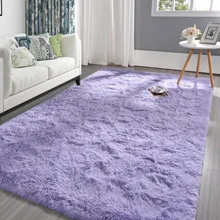 Pettop Flauschiger Teppich für Schlafzimmer, Wohnzimmer, 90 x 150 cm, Rechteckiger Plüsch für Mädchen, Kinder, Jungen - rutschfest und Waschbar für Kinderzimmer, Klassenzimmer