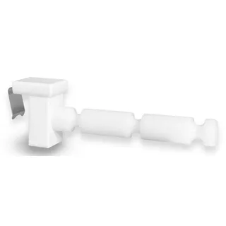dekohaken24.de Fensterhaken Dekohaken Dekoklipp Fensterklipp mit Distanzhalter, weiß, für einen Klemmbereich (Rahmenstärke des Fensters/Fensterdicke) von 10-27 mm, (4-St), für Weihnachtssterne, Lichterketten, Kränze, Kugeln uvm. weiß L