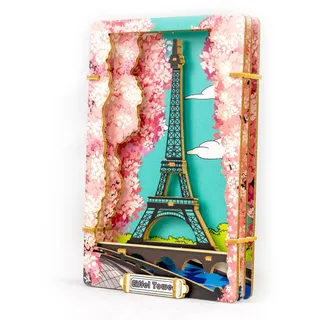 LUNIQUESHOP 3D Puzzle, Nachbildung des Eiffelturms zum Zusammenbauen, präzises und detailliertes Modell mit passgenauen Teilen, kreatives Modellierset für Kinder ab 6 Jahren