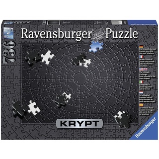 Ravensburger Puzzle Krypt Black, 736 Puzzleteile, Made in Germany, FSC® - schützt Wald - weltweit schwarz