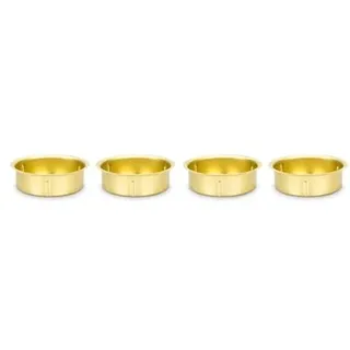 NaDeco Teelichthalter in Gold, Größe frei wählbar mit Ø zwischen 40 und 70mm Teelichttüllen Teelicht-Tülle für Standard-Teelichter Kerzentülle Kerzentopf Kerzenhalter, Größe:Ø 60 mm | 50 Stück