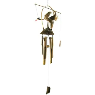Windspiel Klangspiel Bambus Klang Deko Klangröhren Entspannung Garten Türglocke Vogel Kranich