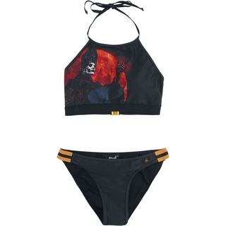 Ghost Bikini-Set - EMP Signature Collection - S bis L - für Damen - Größe M - schwarz/orange  - EMP exklusives Merchandise! - M