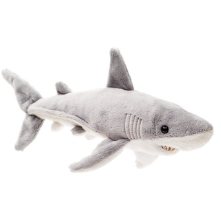 Uni-Toys Kuscheltier »Weißer Hai - 25 cm (Länge) - Plüsch-Fisch - Plüschtier«, zu 100 % recyceltes Füllmaterial