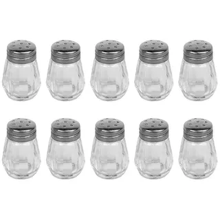 10 Mini-salzstreuer, Gewürzflaschen, Pfefferflaschen, Grillgewürzbehälter-3x4.5cm-transparent-1