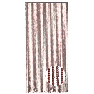 Kobolo Perlenvorhang Ösen 100 x 210 cm Braun 1 St