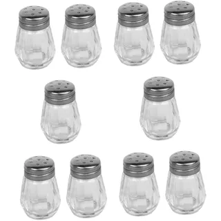 RORPOIR Salzstreuer Mini Glas 10 Stück Set Gewürzflasche Küchenbedarf Salz Und Pfefferstreuer Klein Praktisch Für Kochen Grill Camping