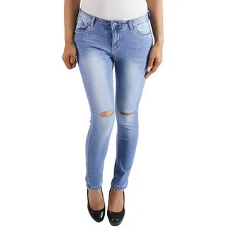 Sotala Damen Skinny Rise Hose Hüftjeans Low Waist Röhrenjeans Hüfthose Slim Fit Jeans - 38