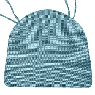 GGoty Sitzkissen für Innenbereich, U-förmig, 40/45/48 cm, dickes Küchensitzkissen, rutschfestes Stuhlkissen für Esszimmer, drinnen und zu Hause (38 x 35 x 4 cm, Blau A)