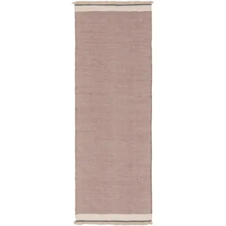 benuta pop Wollteppich Läufer für Flur Karla Pink 80x250 cm - Naturfaserteppich aus Wolle