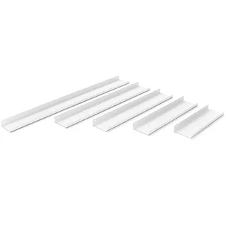 HEVVA Regalleiste 30/40/50/60/80/100/120 cm | Marseille | Bilderleiste, Wandregal aus Metall, Metallablage, Schlüsselbrett, Badregal schmal, Gewürzregal Schwebend | (1x Regal - Weiß, 50 cm)