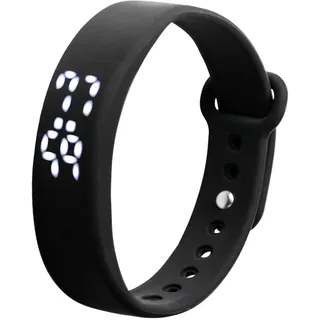 Vibrationswecker Armband, IP67 Wasserdicht Vibrationsalarm Erinnerung Uhr, Silent Vibrating Alarm Reminder Watch mit LED-Lichtanzeige, Timer und 10 Täglichen Alarmen,für Kinder Erwachsene(Schwarz)