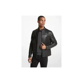 MK Bikerjacke aus Leder - Schwarz - Michael Kors - L