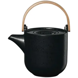 ASA Teekanne Coppa Kuro, Schwarz, Holz, Keramik, 600 ml, 10.7x12x14.5 cm, Ausgießer, Filtereinsatz, Kaffee & Tee, Kannen, Teekannen