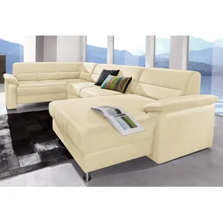 sit&more Wohnlandschaft Kunstleder U-Form 3-Sitzer Beige