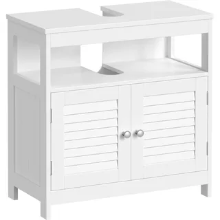 VASAGLE Waschtischunterschrank 60 x 60 x 30 cm Weiß