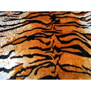 PANNESAMT Samt Stoff Tiger Fell Stoff Fellimitat bedruckt