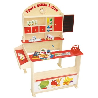 roba® Kaufladen »aus Holz, Verkaufsstand mit Theke und Seitentheke« beige