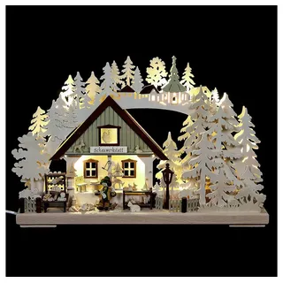 RATAGS Kunsthandwerk 3D-Schwibbogen Schnitzerei (43 x 30 x 7 cm)