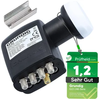 [ Test SEHR GUT, Note 1.2 *] GSS Grundig Unicable LNB 8+4 mit LTE, für 8 Teilnehmer + 4 Legacy, SCR LNC für Satellitenschüssel, Einkabellösung Einkabelsystem, HD 4K, Sat Receiver, Antenne Spiegel