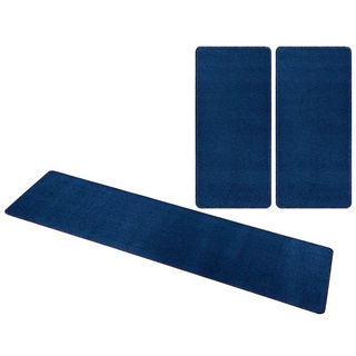 Teppich Bettumrandung Nasty Floor Bettvorleger Set dunkelblau, HANSE Home, rechteckig, Höhe: 8.5 mm blau