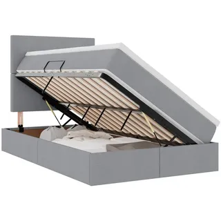 vidaXL Bett 120 x 190 cm Hellgrau