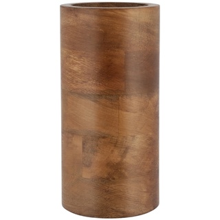 Deko Vase , holzfarben , Holz , Maße (cm): H: 20  Ø: 8