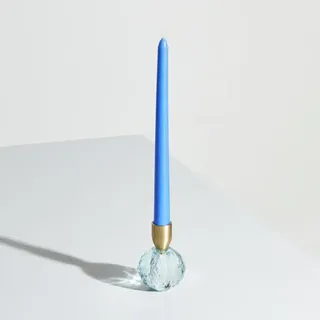 Karaca Home Vicki Kerzenhalter Glas 6x9 cm Blau