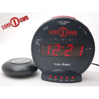 SONIC BOMB 85dB sehr lauter Vibrations Alarm Wecker  ( loud Alert Alarm clock )