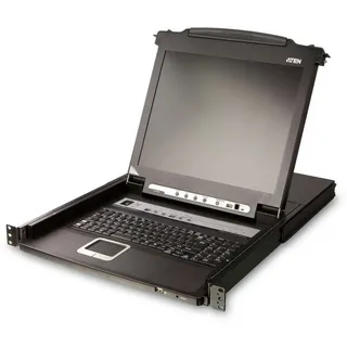 ATEN CL5708M 8-Port PS/2-USB VGA Single Rail LCD KVM Switch