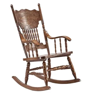 Schaukelstuhl Veranda-Schaukelstuhl, Schaukelstuhl aus Holz für den Außenbereich, Terrasse, Garten, Balkon, Hinterhof, Lounge-Relax-Stuhl für Erwachsene mit extra breitem Sitz, belastbar bis 150kg ( C
