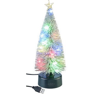 Bunter LED-Weihnachtsbaum mit USB-Betrieb, 25 cm hoch