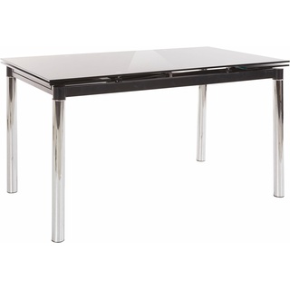 Esstisch INOSIGN Tische Gr. B/H/T: 140 cm x 76 cm x 80 cm, Kulissenauszug, schwarz (schwarz, silber) Esstisch Rechteckiger Esstische rechteckig Tisch
