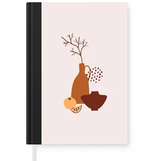 MuchoWow Notizbuch Vasen - Obst - Design, Notebook, Notizblock a5, Tagebuch, Journal Liniert