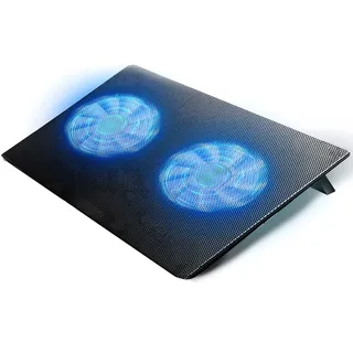 Retoo Laptop Kühler Kühlpads für 12-15,4 Zoll Notebook Geräuscharme Kühlung NEU 2023 Cooler Ständer Leistungsstark Schneller Kühlvorgang 2 Lüfter PC Notebook PS4 Belüfteter Laptop Ständer Blau