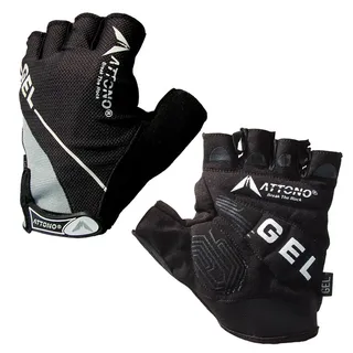 ATTONO Fahrradhandschuhe Fahrrad Mountainbike Handschuhe Gelpolsterung Ausziehhilfe & Frottee 10
