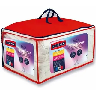Bettdecke 220 x 240 cm + 2 Kissen 60 x 60 cm – Füllung: 100 % Polyester (FSC 300 g/m2) – Weiß