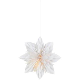 Markslöjd Dekostern Neela, Weiß, Papier, Stern, Stern, 45x45x14 cm, zum Hängen, Dekoration, Weihnachtsdekoration, Adventssterne