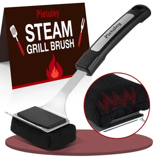 Pietuley Grillbürste Borstenfrei für Gussrost, Grillzubehör Grillschaber Gasgrill Zubehör Keramik Grill Zubehör Geschenk für Gasgrill, BBQ Cleaning Brush Grillen Grill Accessories Grillrost Reiniger