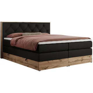 MKS Boxspringbett 160 x 200 cm H3 Schwarz