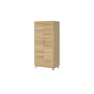 Smart Kleiderschrank Oslo 104 x 209 x 62 cm Holzfarben