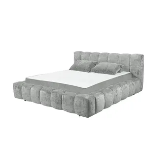 Möbel Kraft Polsterbett Bexley 180 x 200 cm Stoff Grau