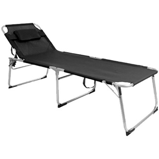 Mojawo XXL Gartenliege Schwarz