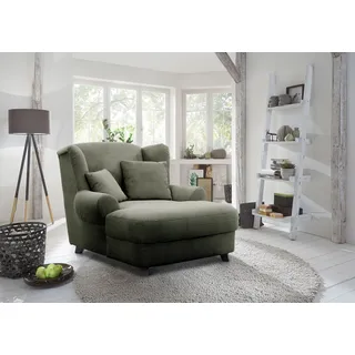 OTTO home XXL-Sessel Oase Polyester 120 x 101 x 142 cm Grün mit 2 Zierkissen