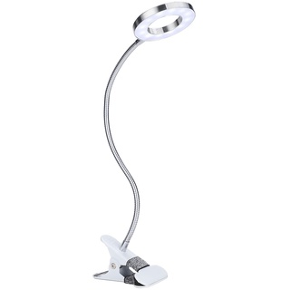 Ejoyous LED Leselampe Buchlampe, Flexibles Klemmleuchte mit Klammer Lupenleuchte Make-up Lampe USB Kreis Schreibtisch Schreibtischlampe für Bettkopfteil Schlafzimmer Büro
