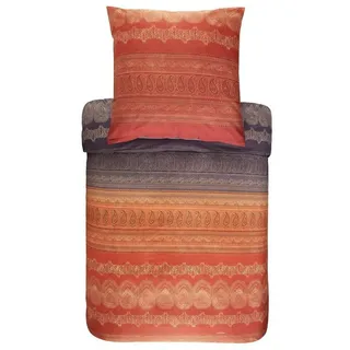 Bassetti Bettwäsche BRUNELLESCHI, Satin, aus satinierter Baumwolle und Reißverschluss rot