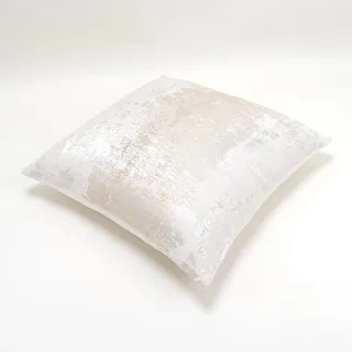 THE-TINOART Off White Beige Gold Throw Pillow Covers Luxury Modern Velvet & Polyester Cushion Case Boho Throw Pillow Cover Decorative Pillow for Couch Sofa Living Room Bedroom Car 61 x 61 cm
