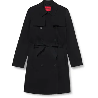 HUGO Damen Makaras-2 Trenchcoat, Black1, 42 EU - 42