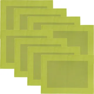 Erwin Müller Tischset Lissabon 8er-Pack abwaschbar apfelgrün Größe 33x45 cm
