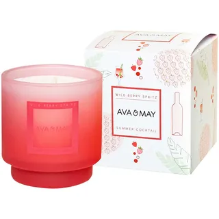 AVA & MAY Duftkerze "Wild Berry Spritz" in Rot - 200 g